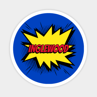 Inglewood comic kapow style artwork. Magnet